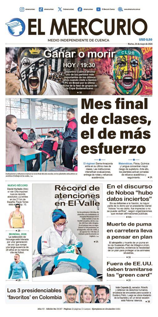 Portada del 26 de mayo de 2026